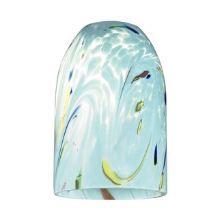 Dome Art Glass Shade in Turquoise - Lipless 1-5/8-Inch ...