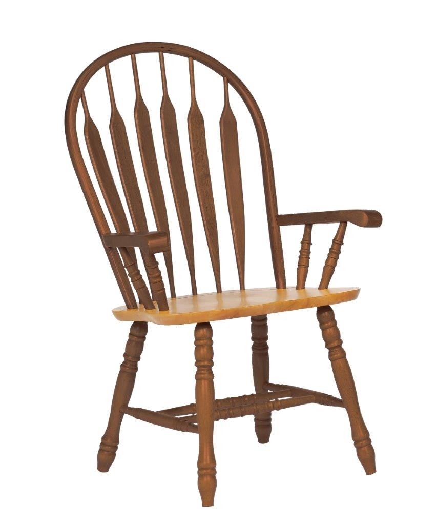 Elick Malaysian Oak Solid Wood Windsor Back Dining Chair