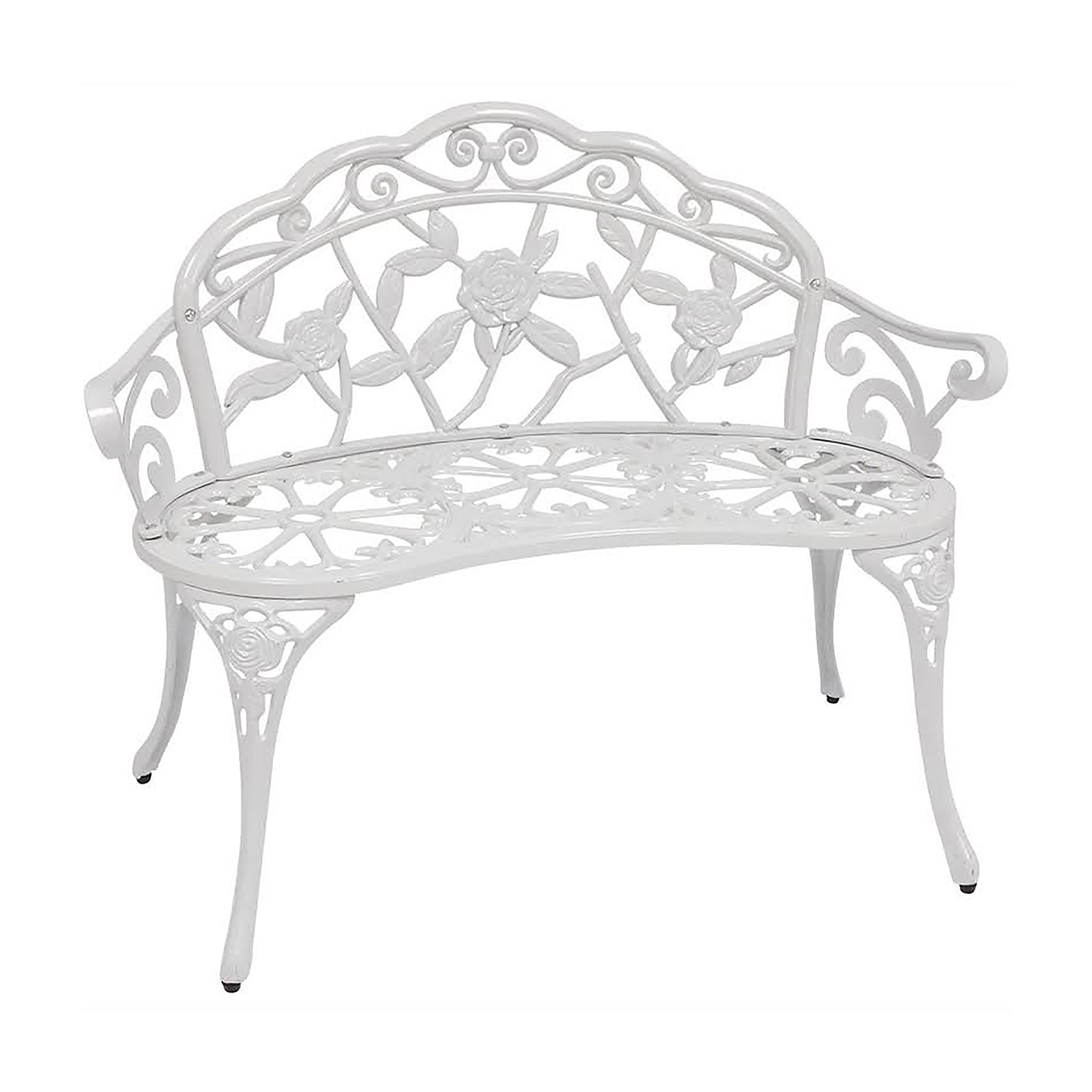Encanto Rose Cast Iron and Cast Aluminum Garden Bench