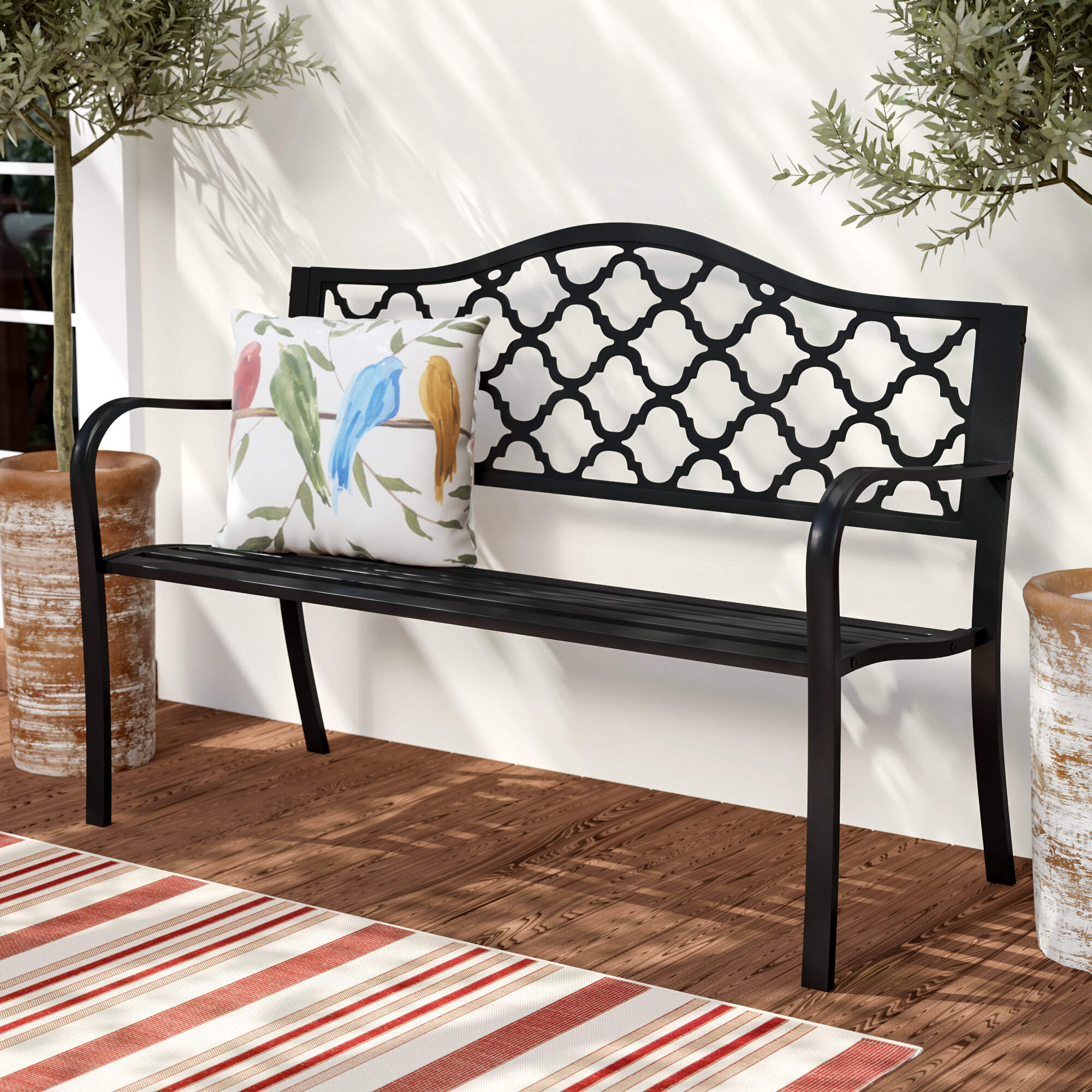 Farrelly Patio Cast Iron Garden Bench