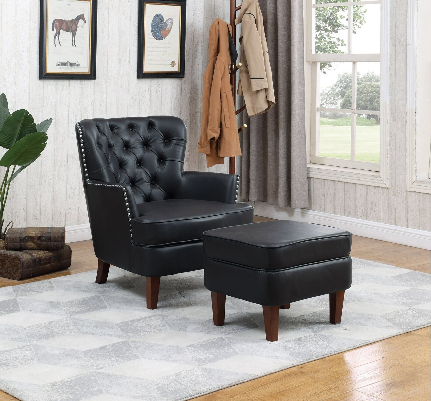 Leather Chair and Ottoman VisualHunt