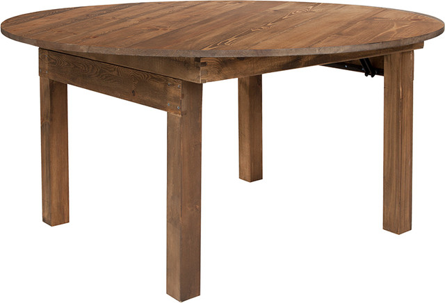 Flash Furniture HERCULES Series Round Dining Table | Farm Inspired, Rustic &amp; Antique Pine Dining Room Table