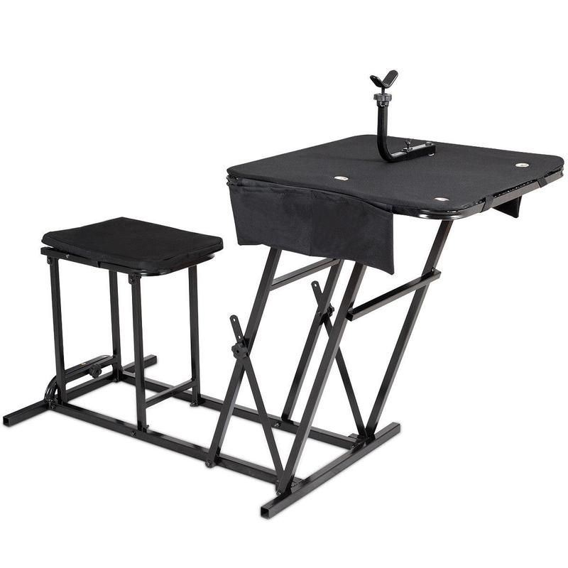 : GOPLUS Portable Shooting Table Bench Seat ...