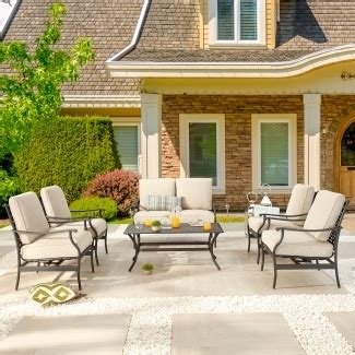 Gragg 6 Piece Sofa Seating Group with Cushions