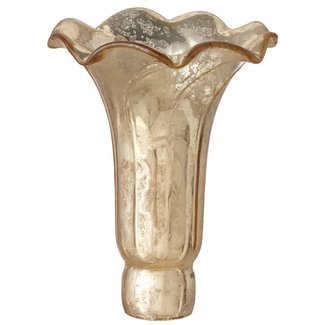 Hand Blown Mercury Glass Replacement Lily Shade-Gold ...