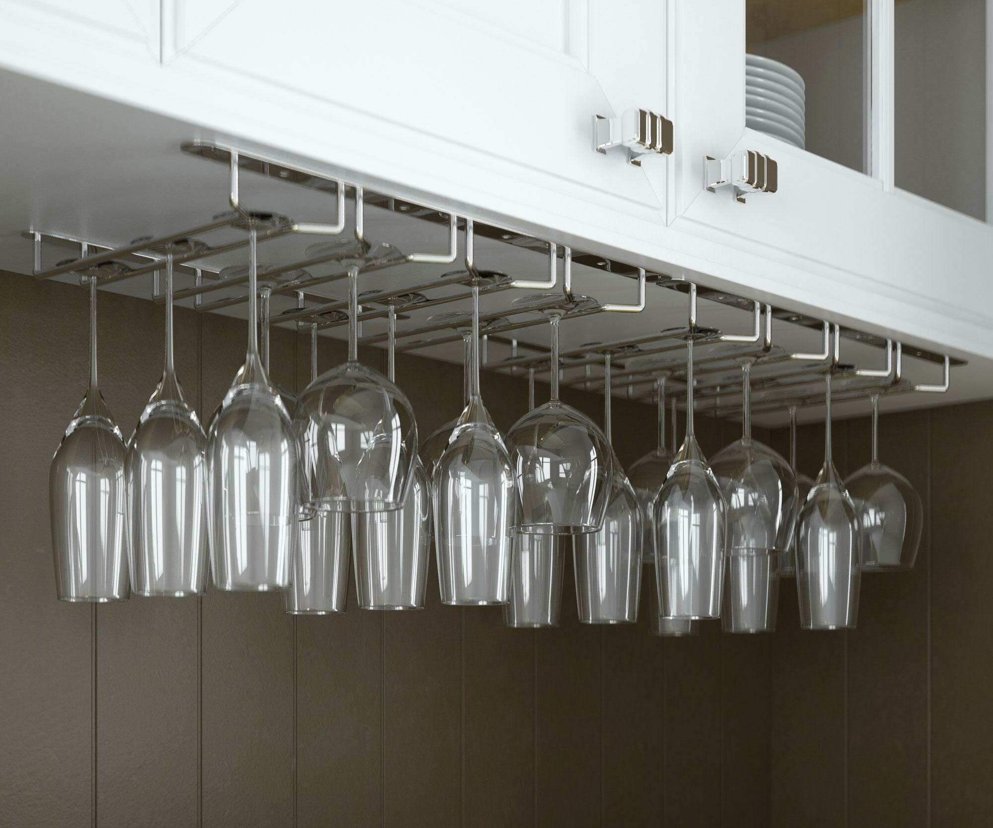 Hanging wine glass rack