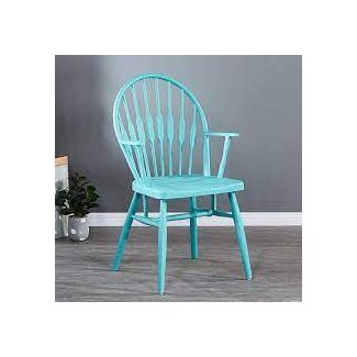 HOMRanger Windsor Chairs, Armchair Plastic Dining Chair Modern Design Home, Dining Room, Kitchen, Bedroom, Lounge Side Chairs Stools (Color : Blue)