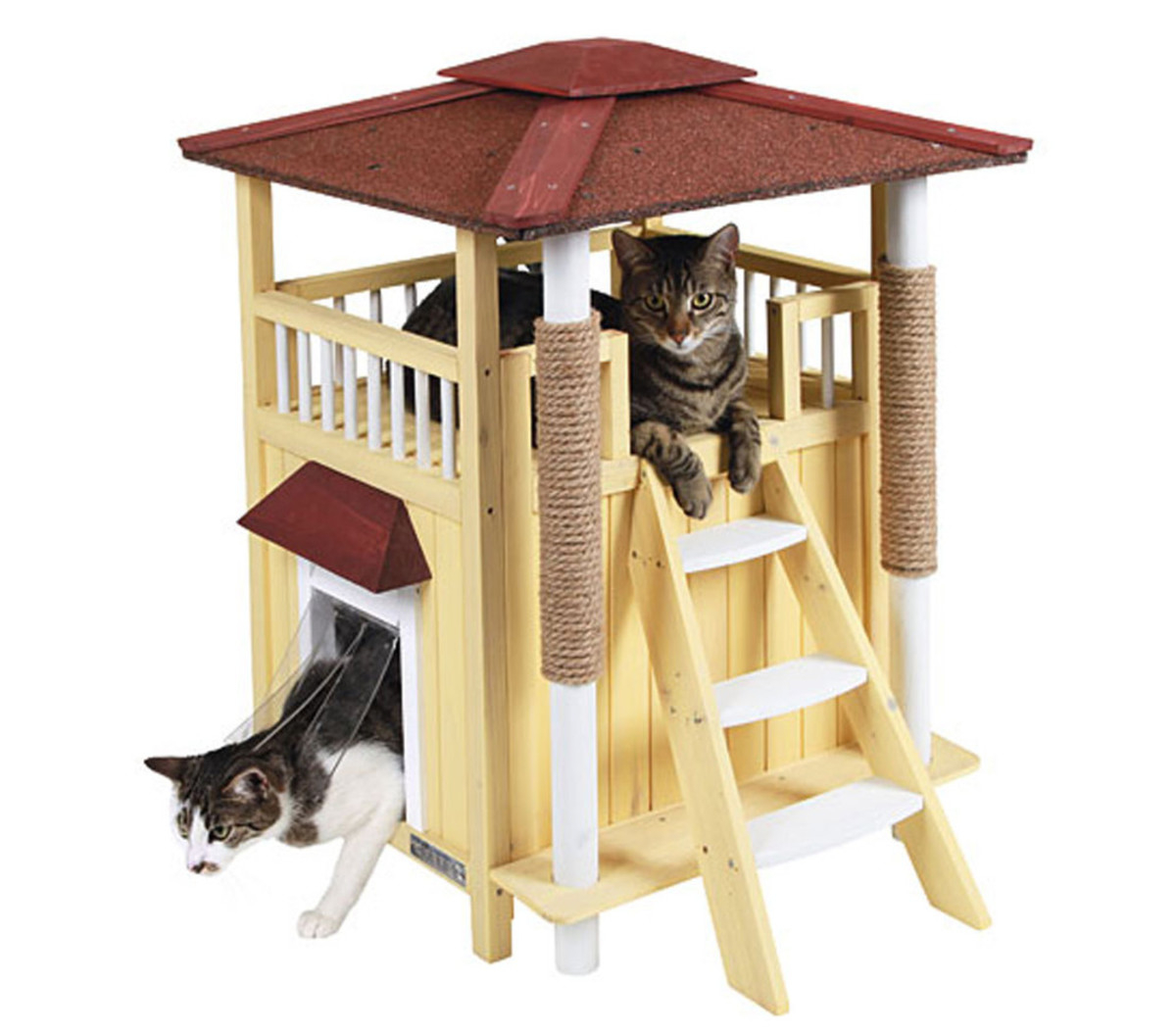 : JAXPETY Indoor Cat House Outdoor Shelter Roof ...