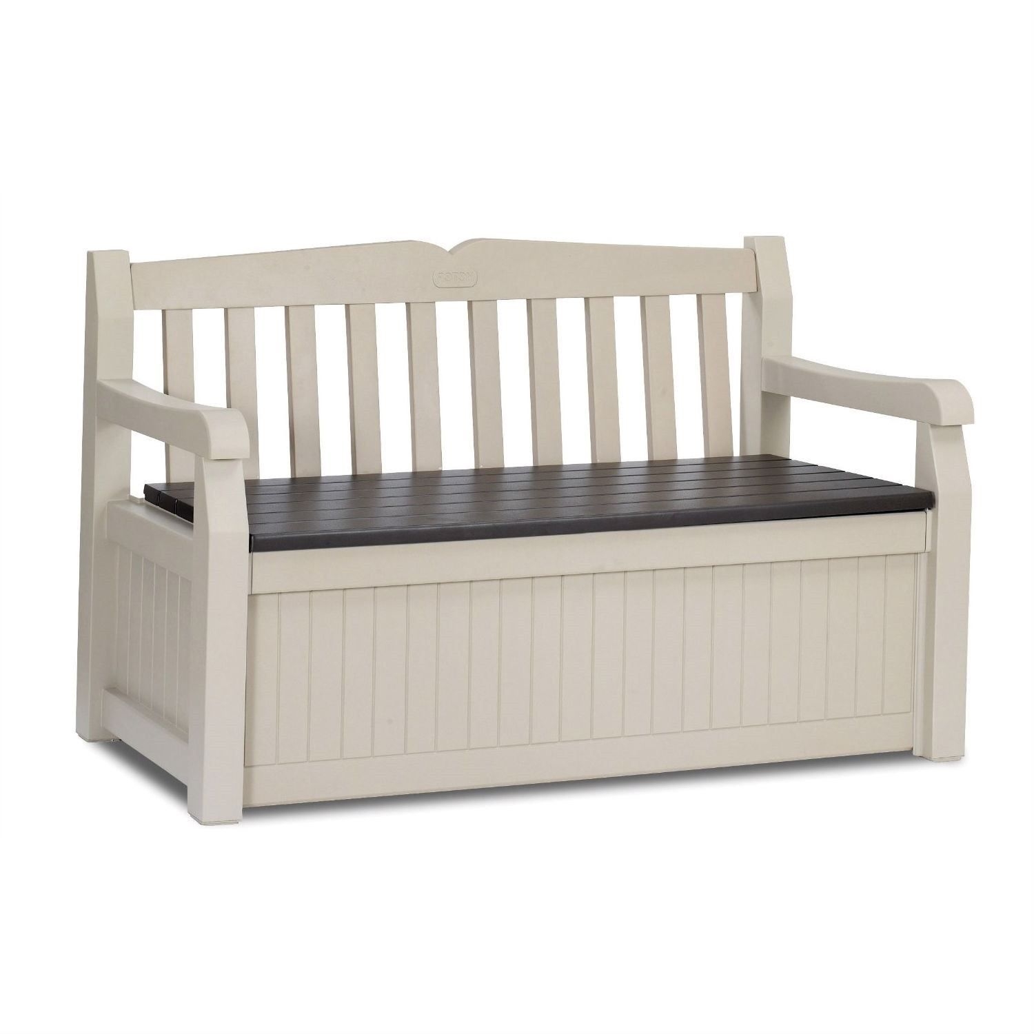 Keter All Weather Outdoor 70 Gallon Resin Storage Bench ...