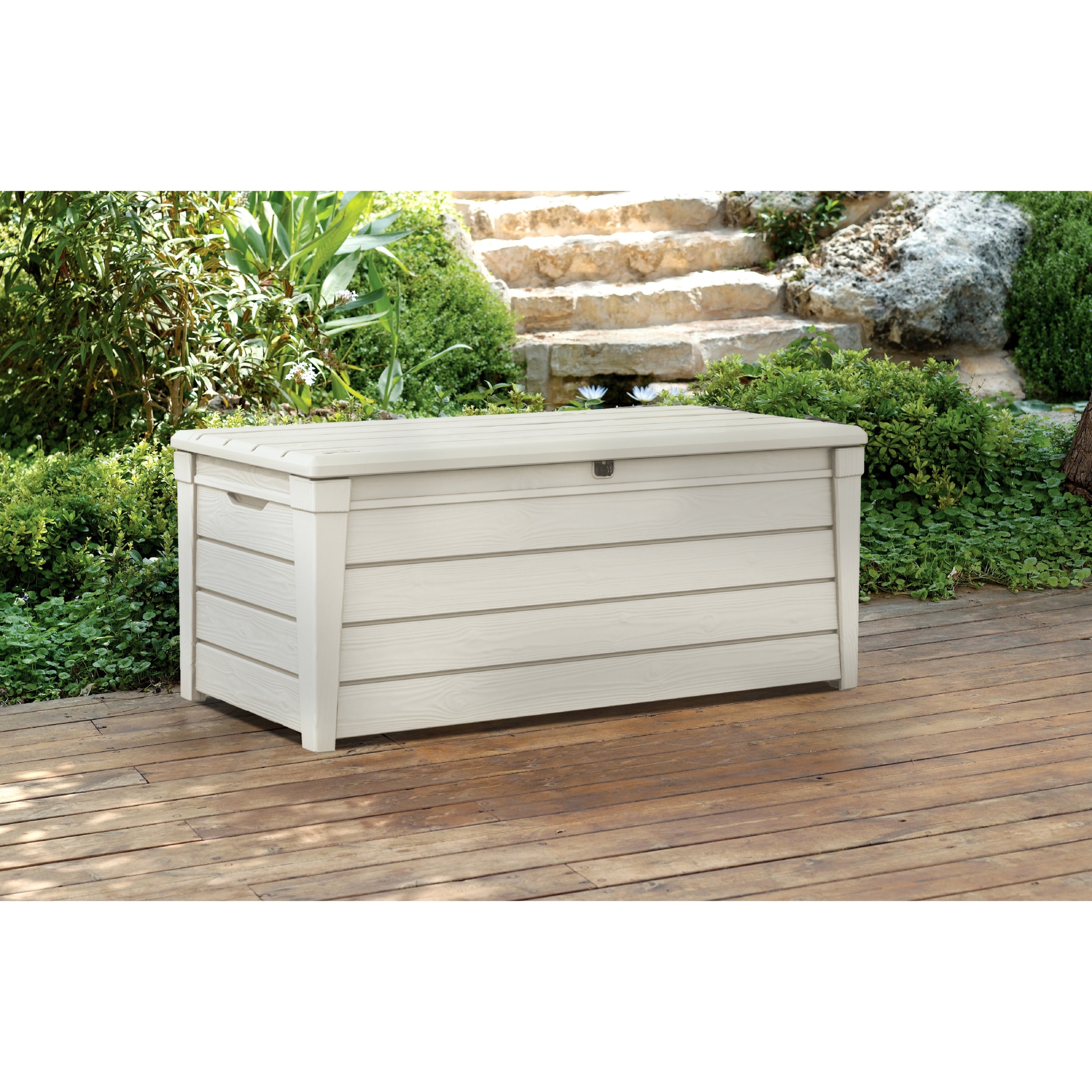 Keter Brightwood 120 Gallon Plastic Deck Box & Reviews ...