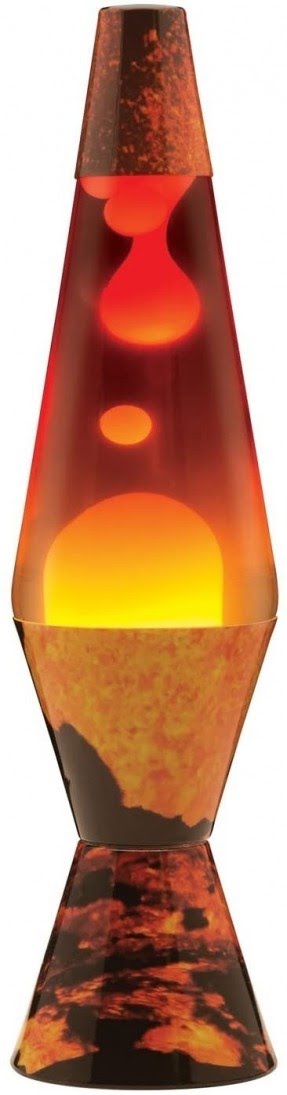 Lamp Lava 2149 14.5-inch, Decal Colormax, Color Max Volcano Base/White Wax/Clear Liquid/Tri-Colored Globe