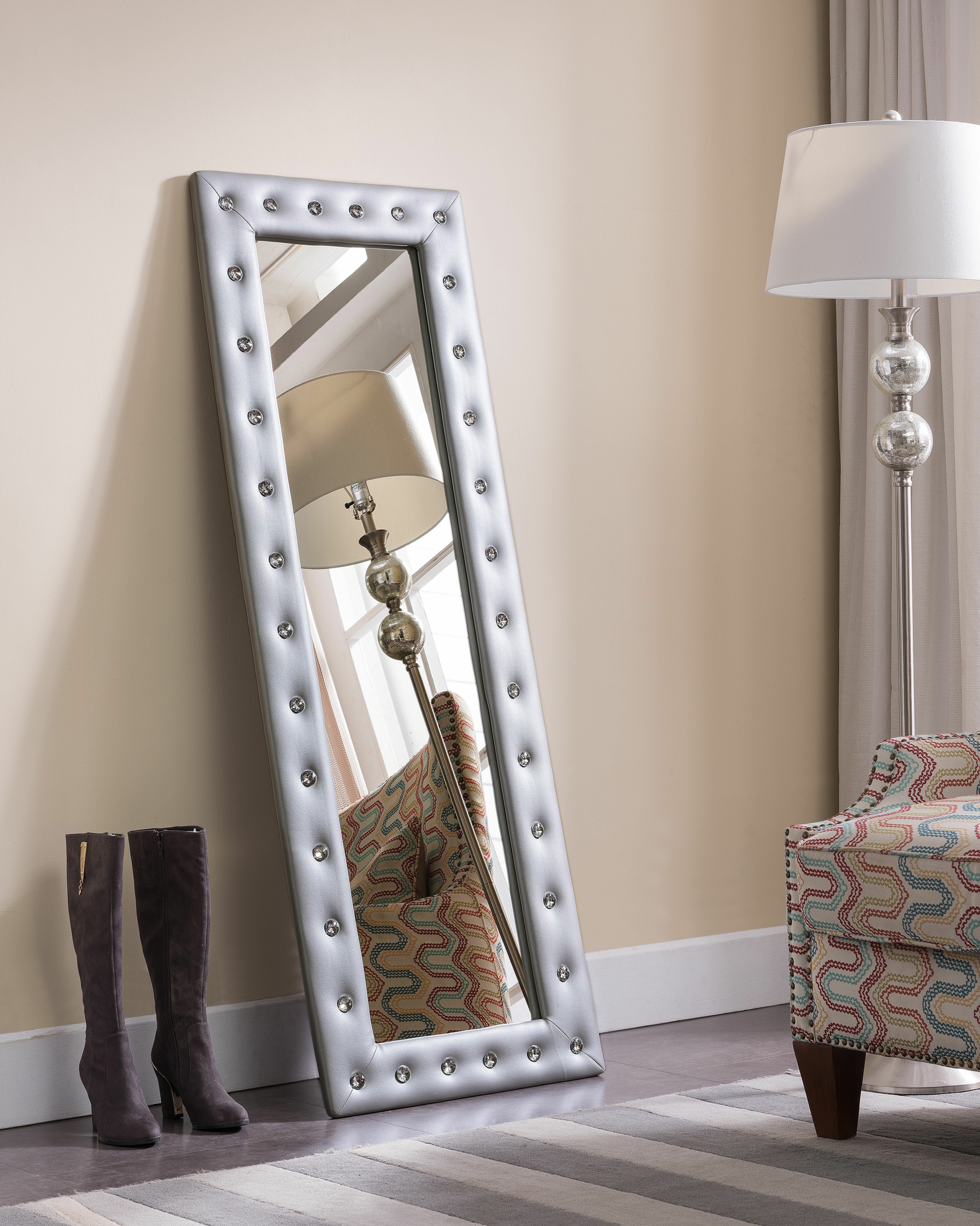 Large Silver Mirror: