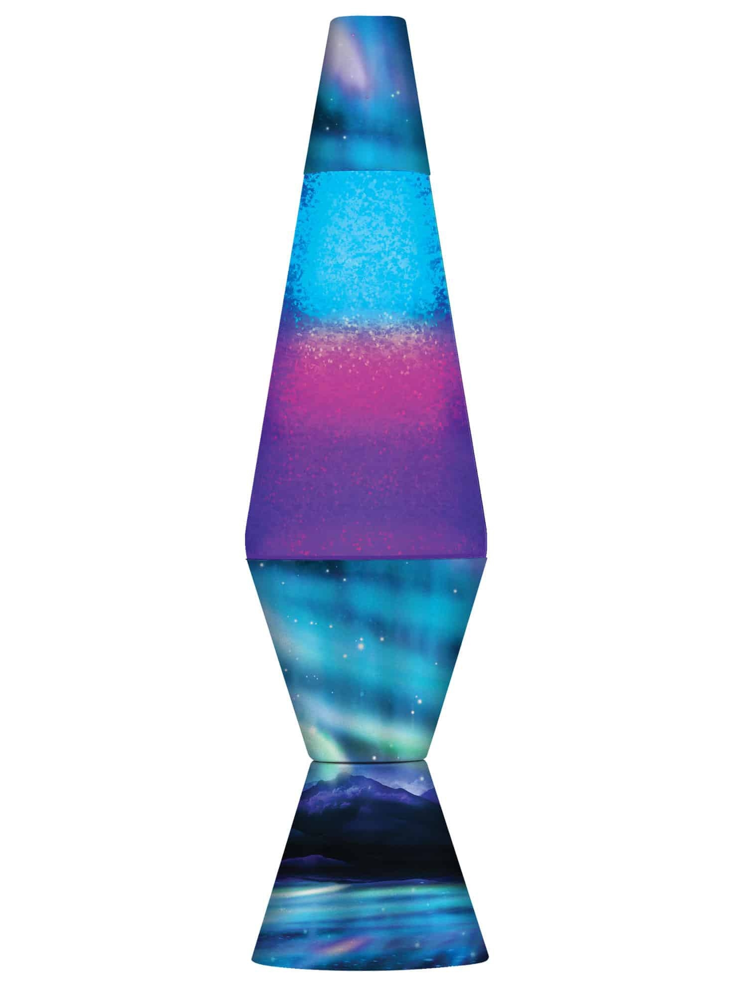 LIFESPAN BRANDS LLC Northern Lights Lava Lamp - White Wax in Painted Glass Globe &amp; Aluminum Base