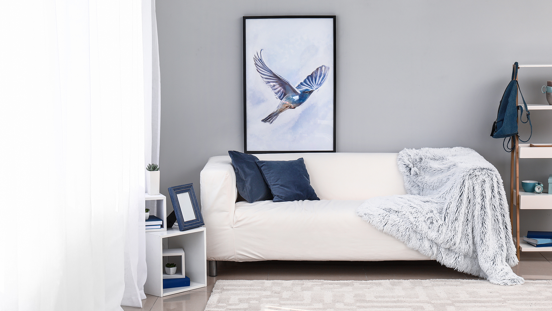 Light cotton sofa cover