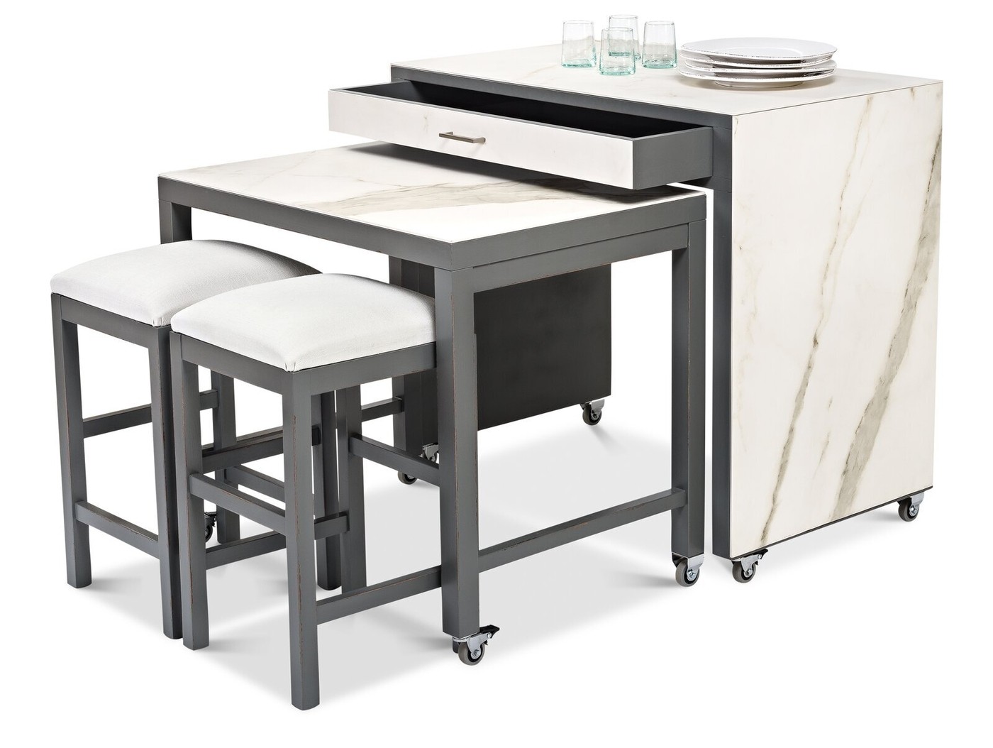 Marble Kitchen Island Set