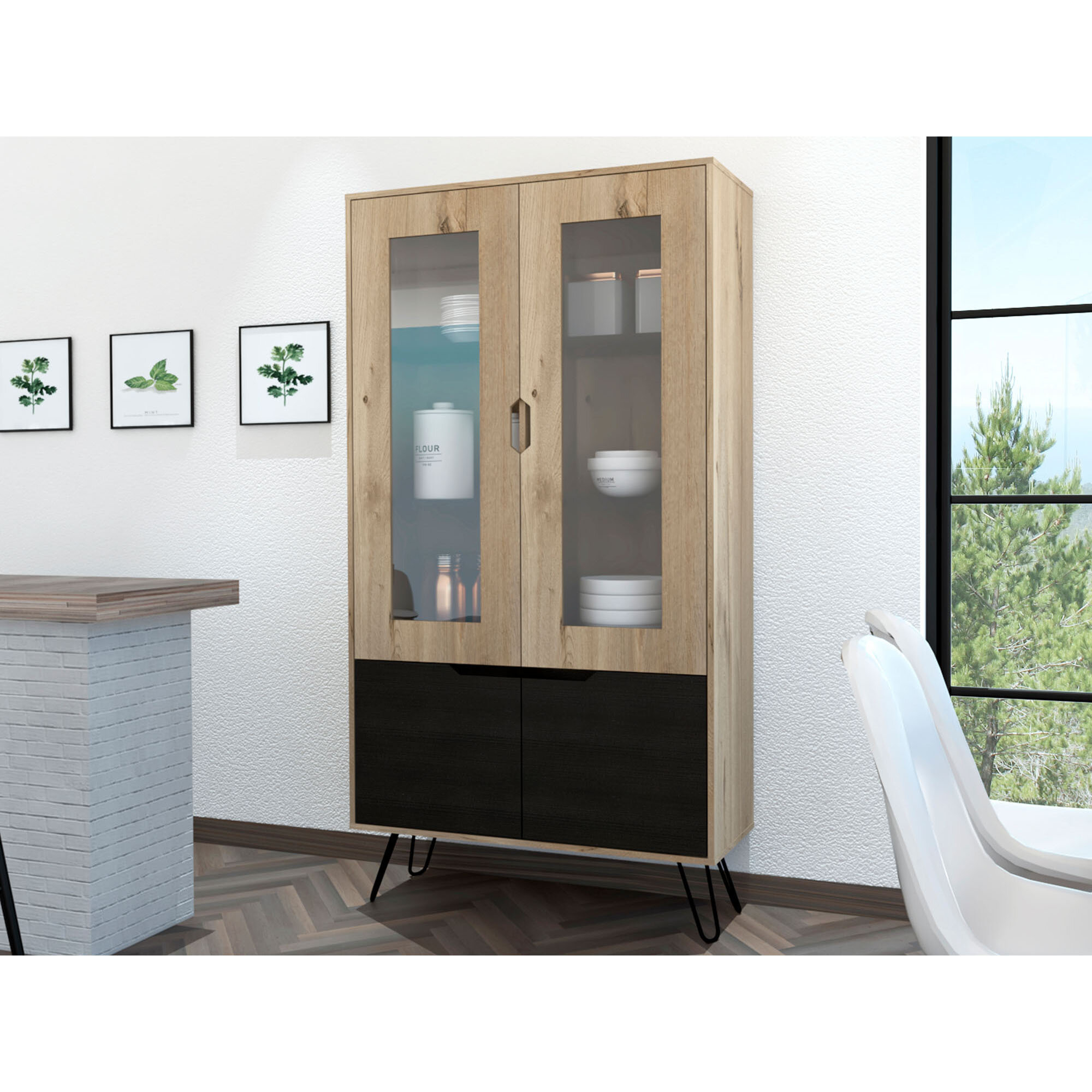 Modern minimalistic kitchen pantry