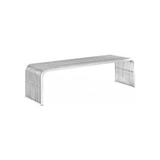 - Modway Pipe Stainless Steel Bench, Silver ...