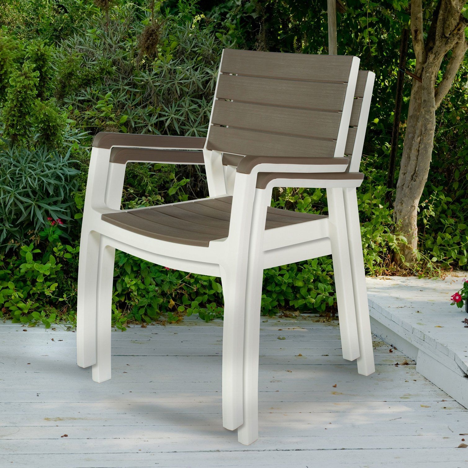 Plastic Patio Chairs Visualhunt, Plastic Stackable Outdoor Chairs With Arms