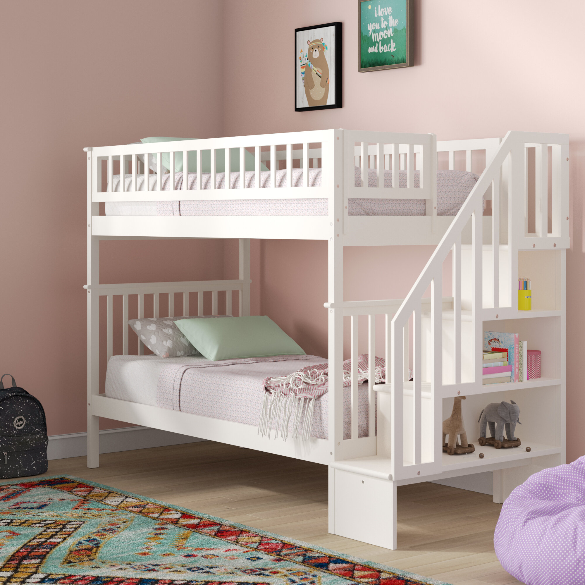 Pastel colours kids bedroom