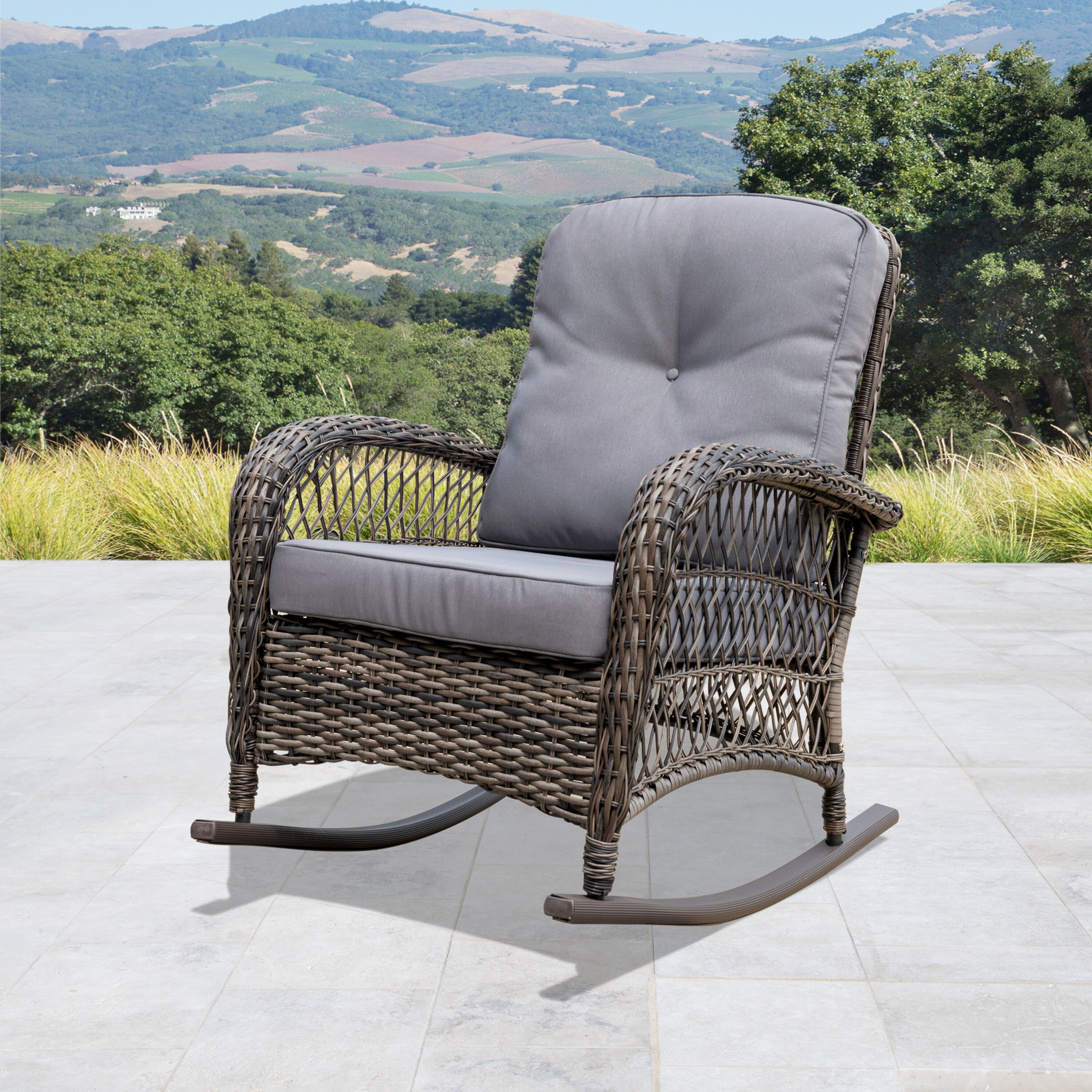 wicker outdoor rocker chairs