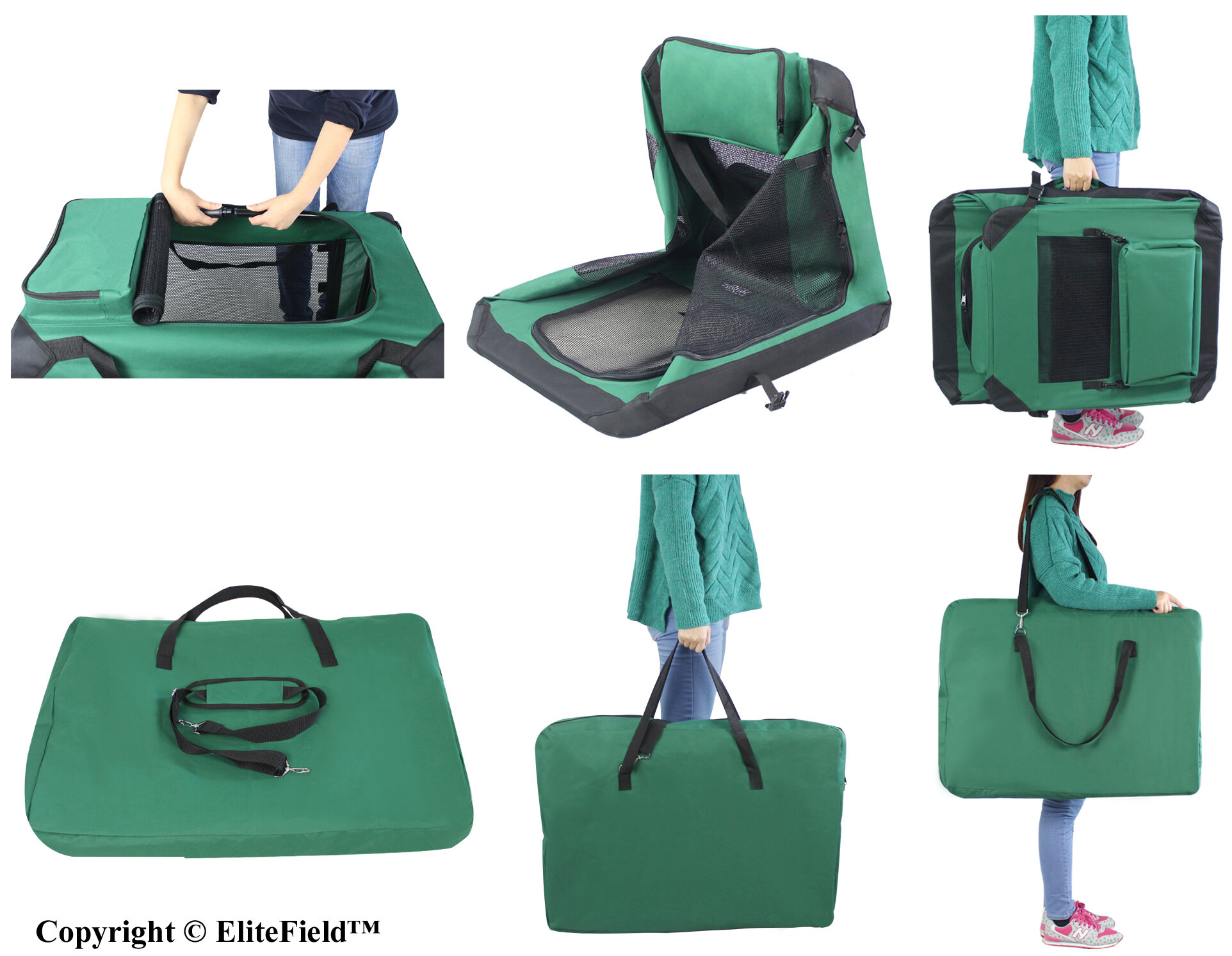 Penn 3-Door Folding Soft Dog Crate