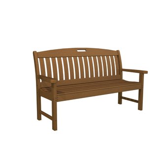 POLYWOOD® Nautical Plastic Garden Bench & Reviews | Wayfair