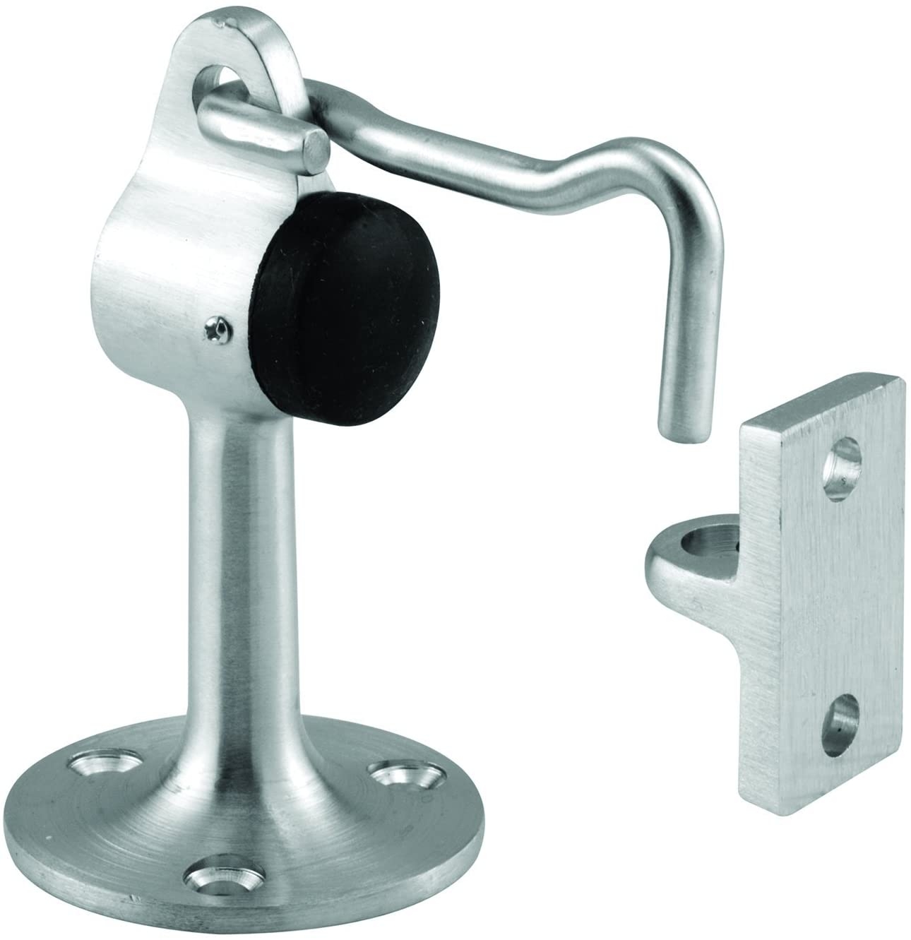 Prime-Line Products J 4602 Door Floor Stop Holder, 2-1/8-Inch, Brushed Chrome