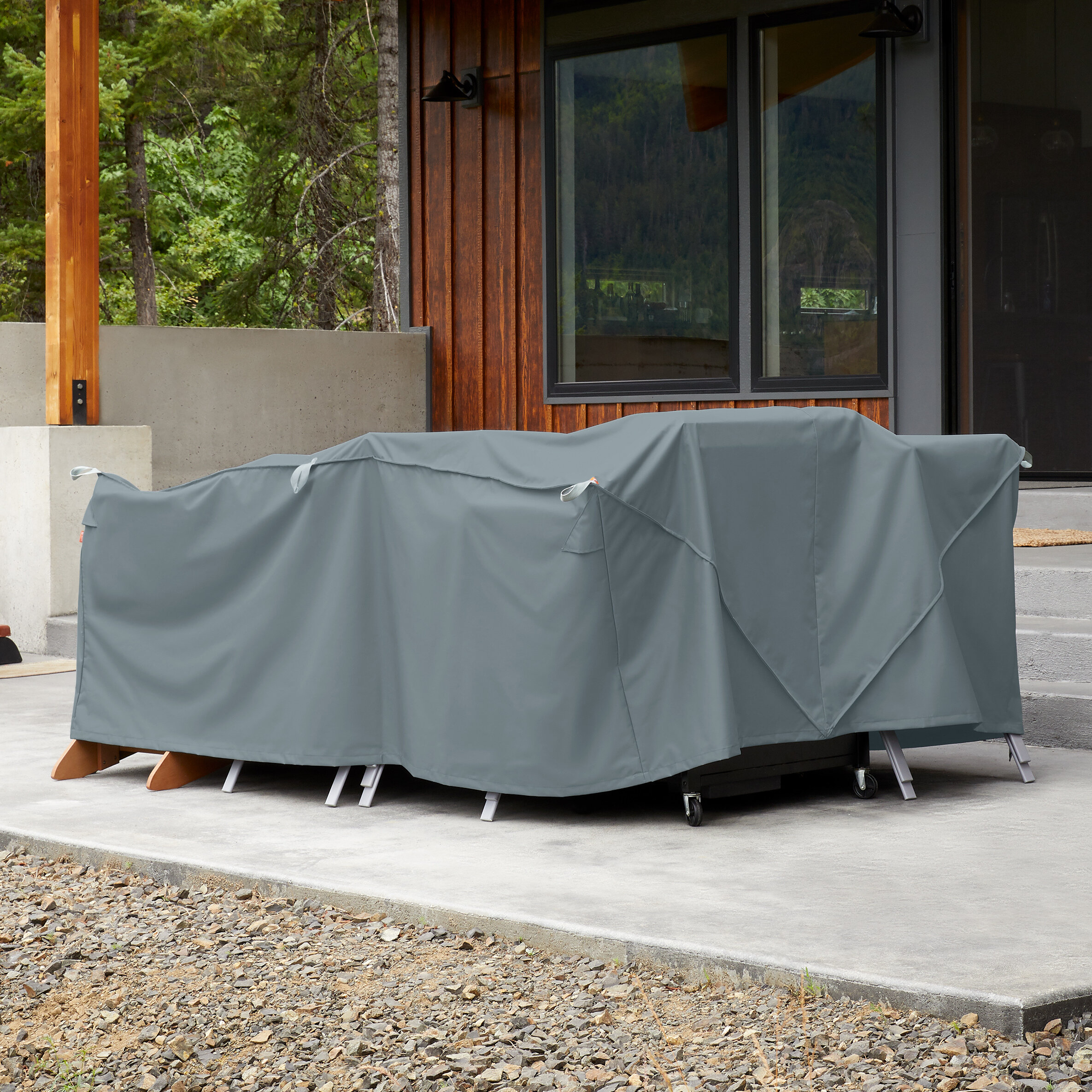 Rene General Purpose Patio Furniture Water Resistant Conversation Set Cover