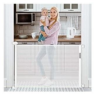 : Retractable Baby Gate 54” Tough Durable Mesh ...
