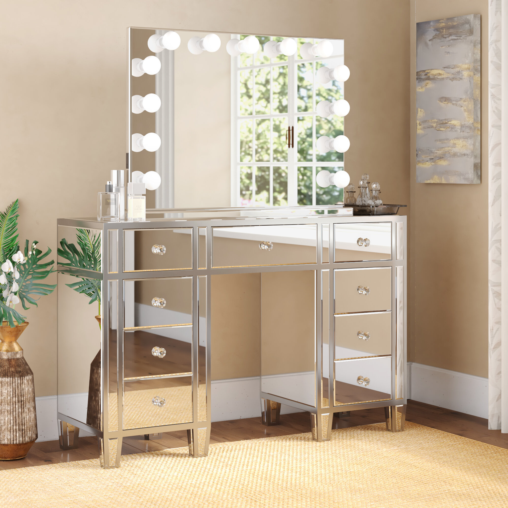Rockland Vanity Set with Mirror