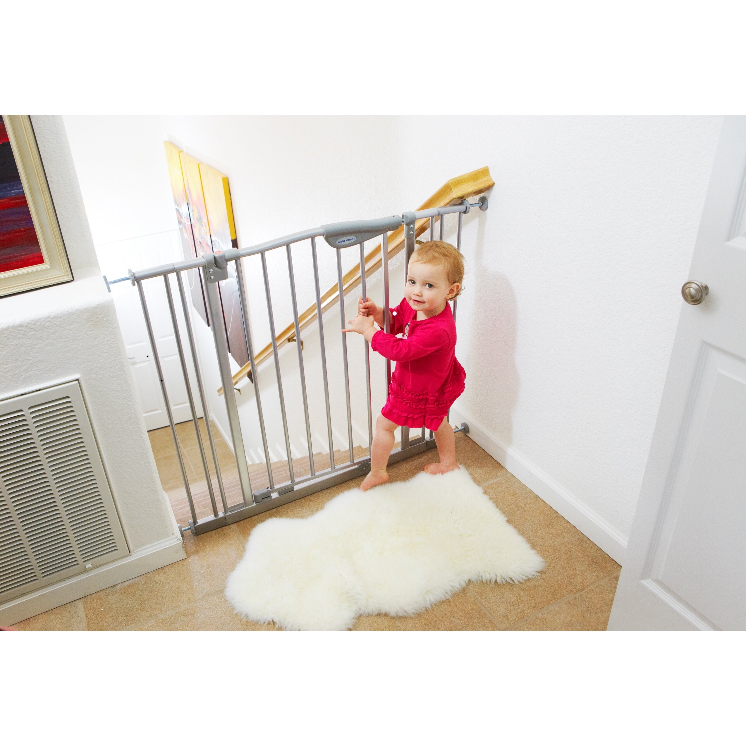 Tall Metal Auto Close Safety Gate with 2 Extension