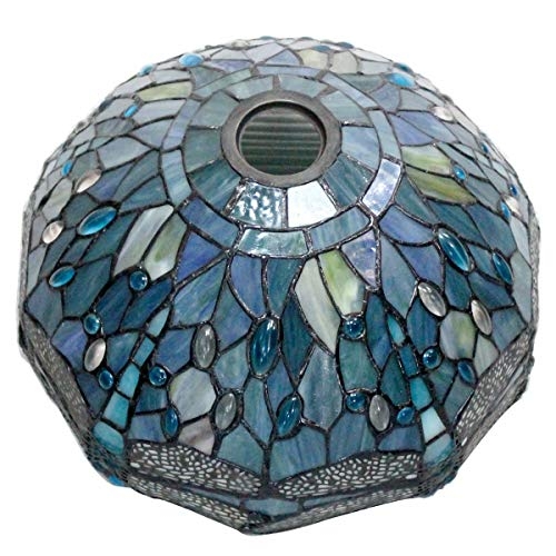 Tiffany Lamp Shade Replacement 12 Inch Sea Blue Stained ...