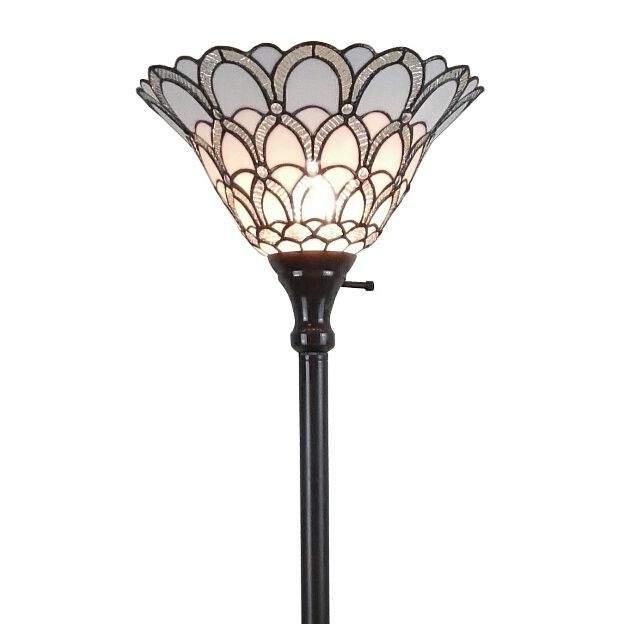 Tiffany Style Torchiere Standing Peacock Floor Lamp 72 ...