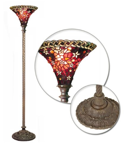 Tiffany-style Vintage Star Torchiere - Floor Lamps ...