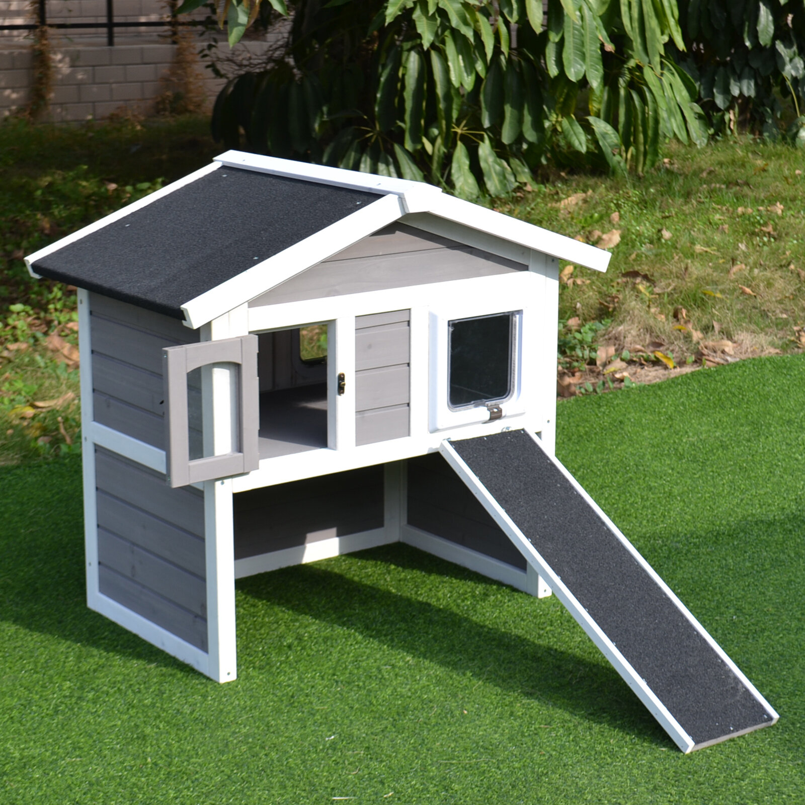 Tucker Murphy Pet Salome 2 Floor Outdoor Cat House |