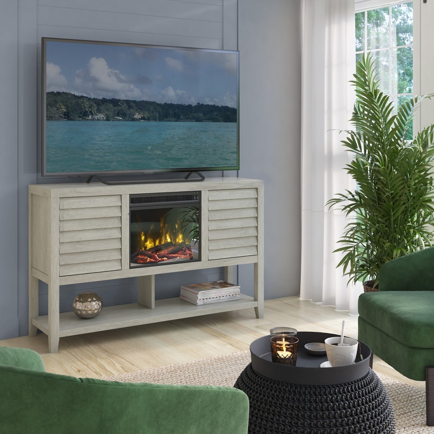 TV Stand with Electric Fireplace