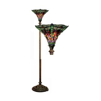 Warehouse of Tiffany Dragonfly 72" Torchiere Floor Lamp ...