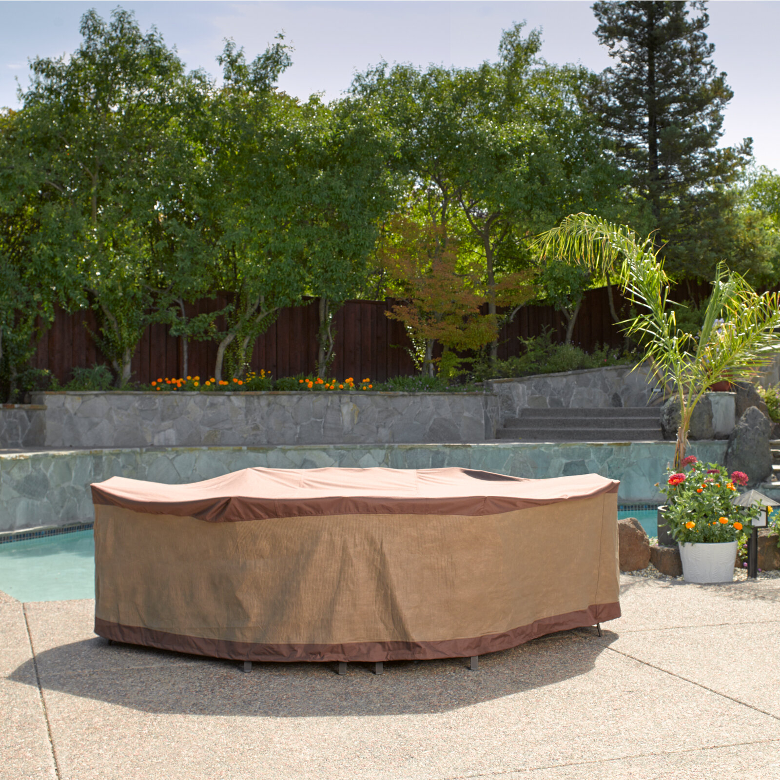 Wayfair Basics Water Resistant Patio Dining Set Cover with 2 Year Warranty