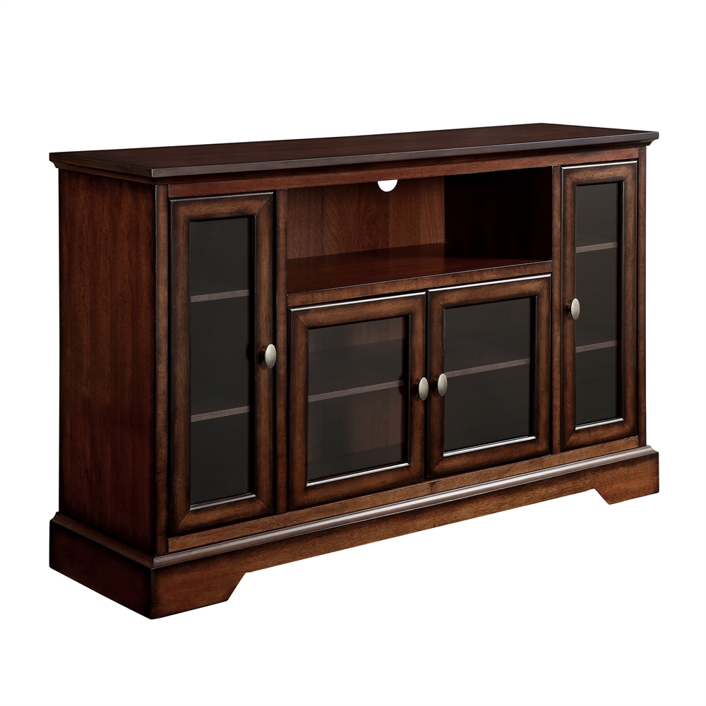 - WE Furniture Highboy Wood TV Stand, 52-Inch ...