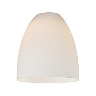 White Glass Bell Shade - Lipless with 1-5/8-Inch Fitter ...