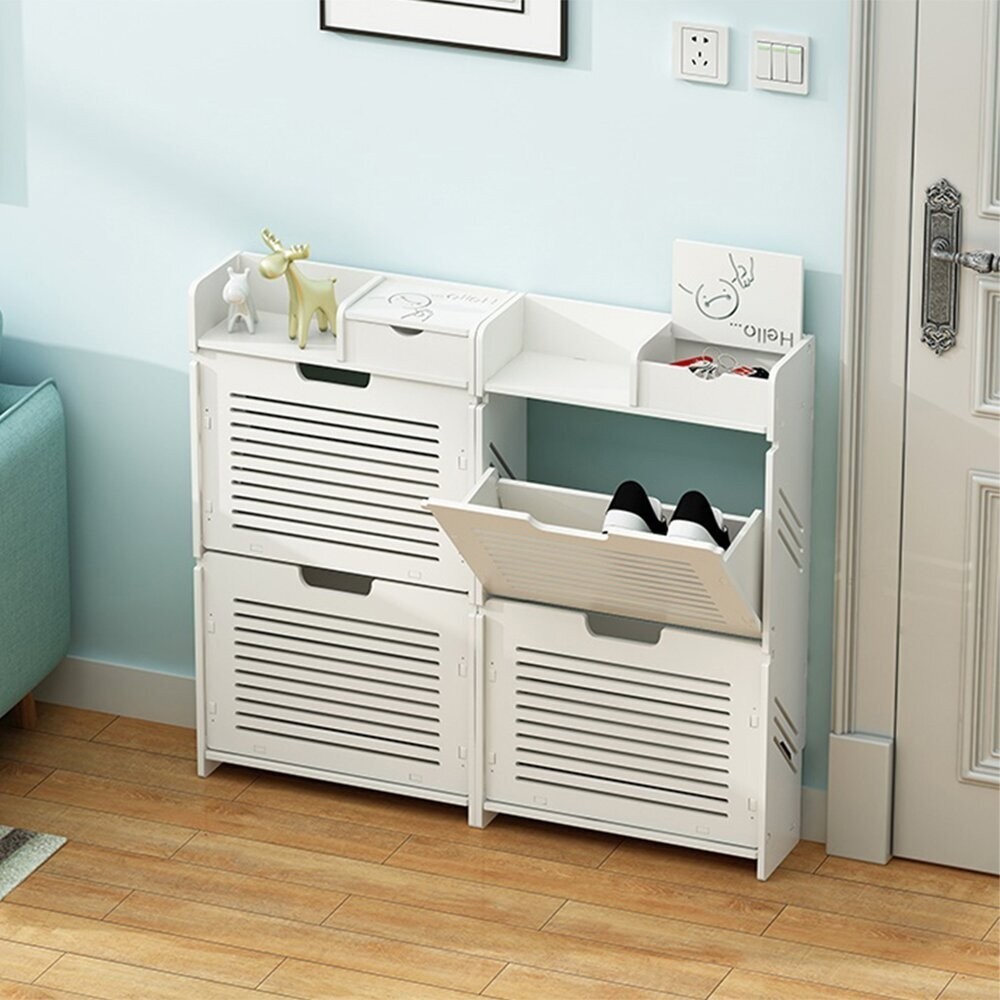 White Shoe Storage Cabinet