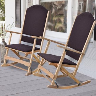 Wildon Home ® Cedar Creek Solid Wood Folding Rocking ...