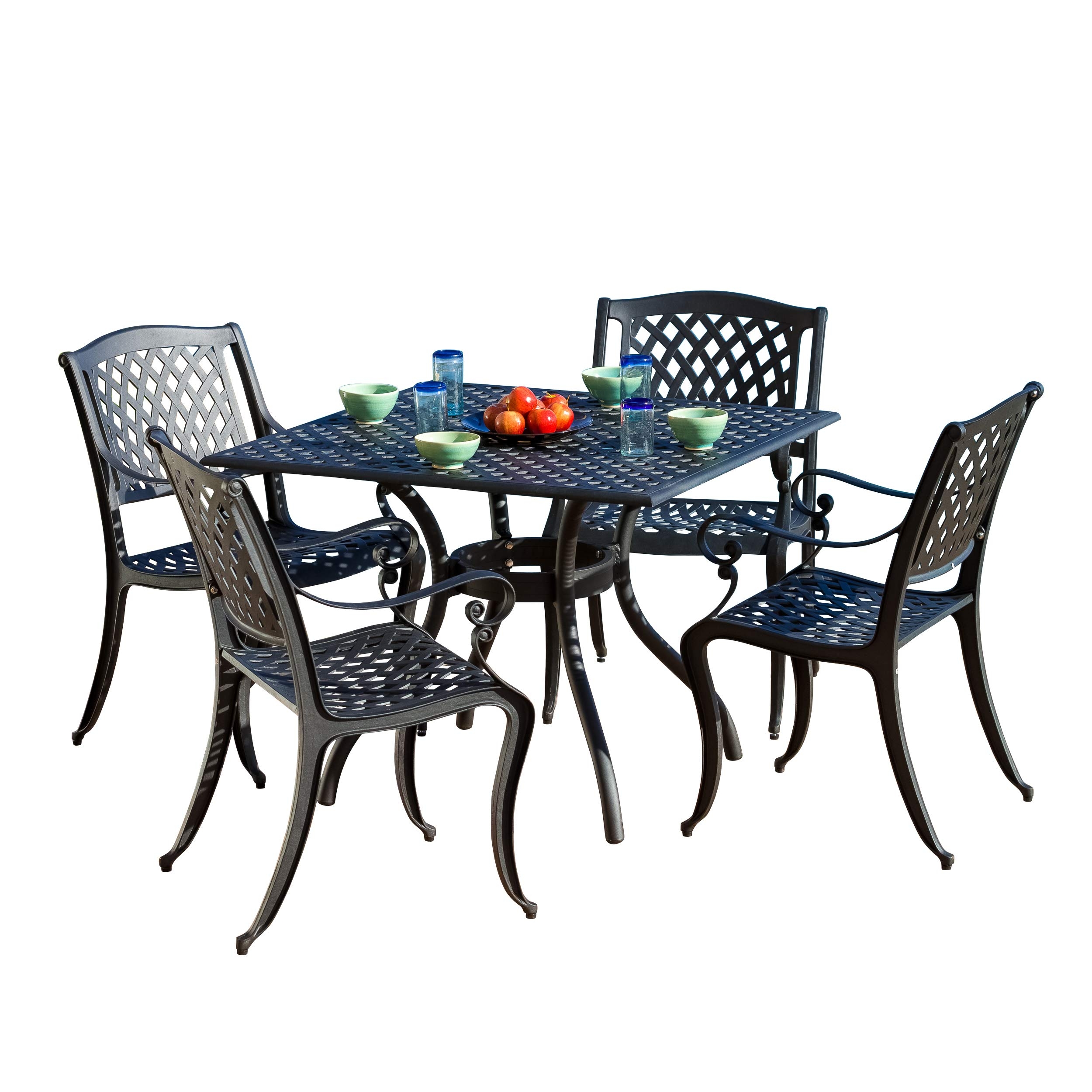 Wrought Iron Patio Dining Set: