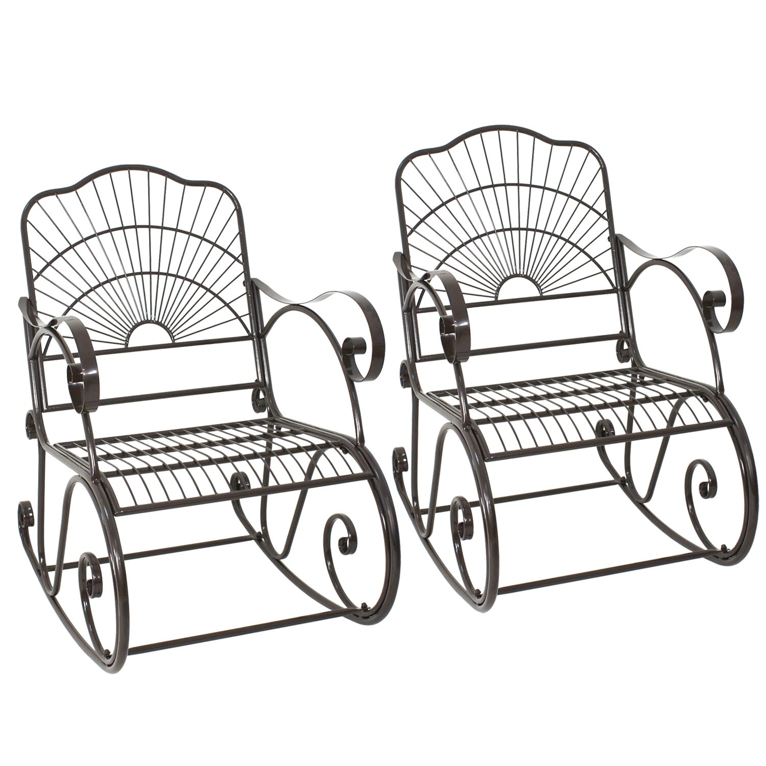 : Wrought Iron Porch Rocking Chair Outdoor ...
