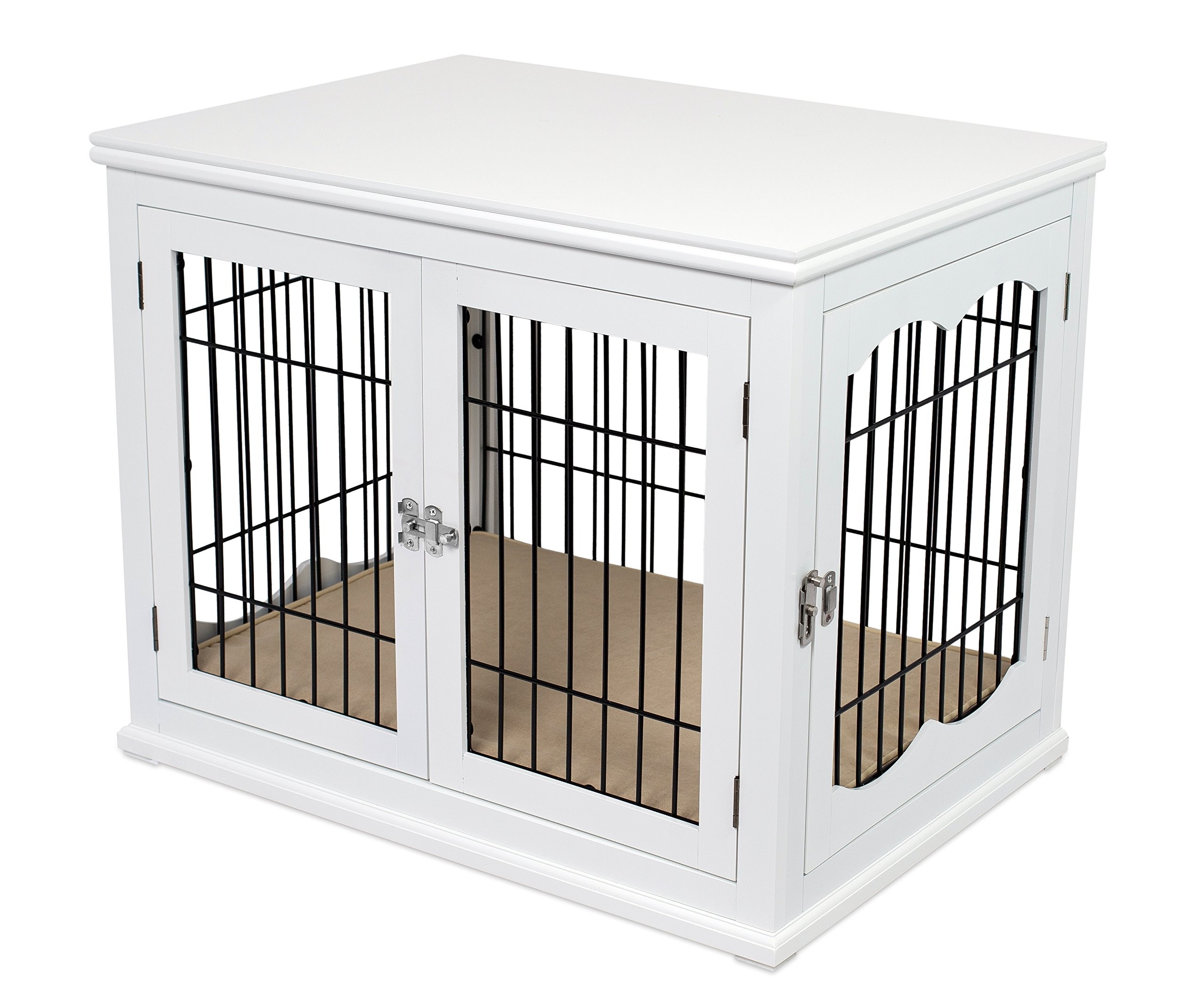 black wood dog crate