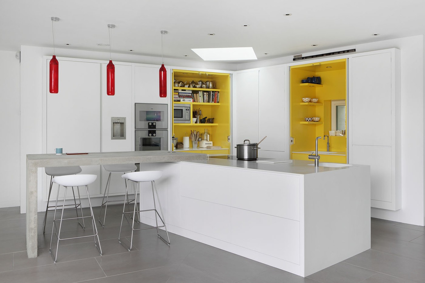 A Concrete Kitchen Island