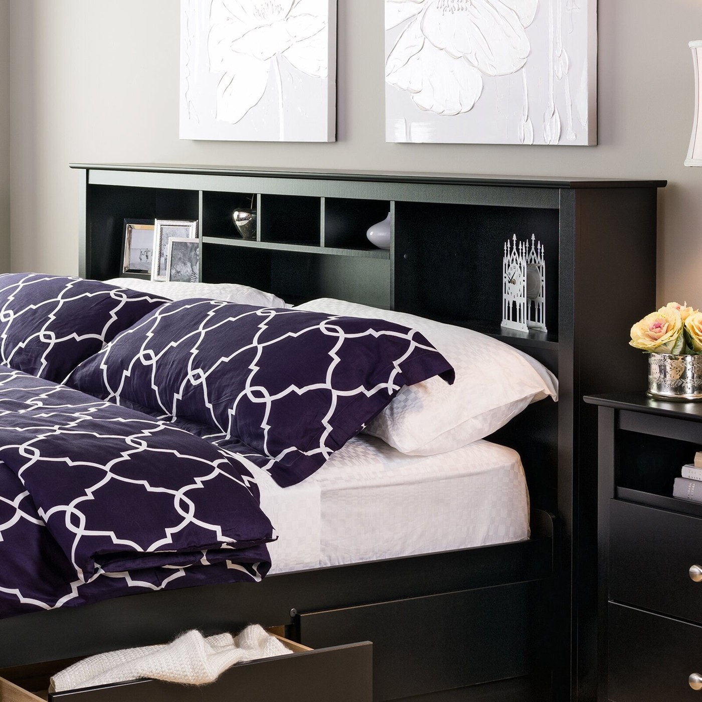 King Size Headboard with Storage - VisualHunt