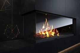 Corner Propane Fireplace