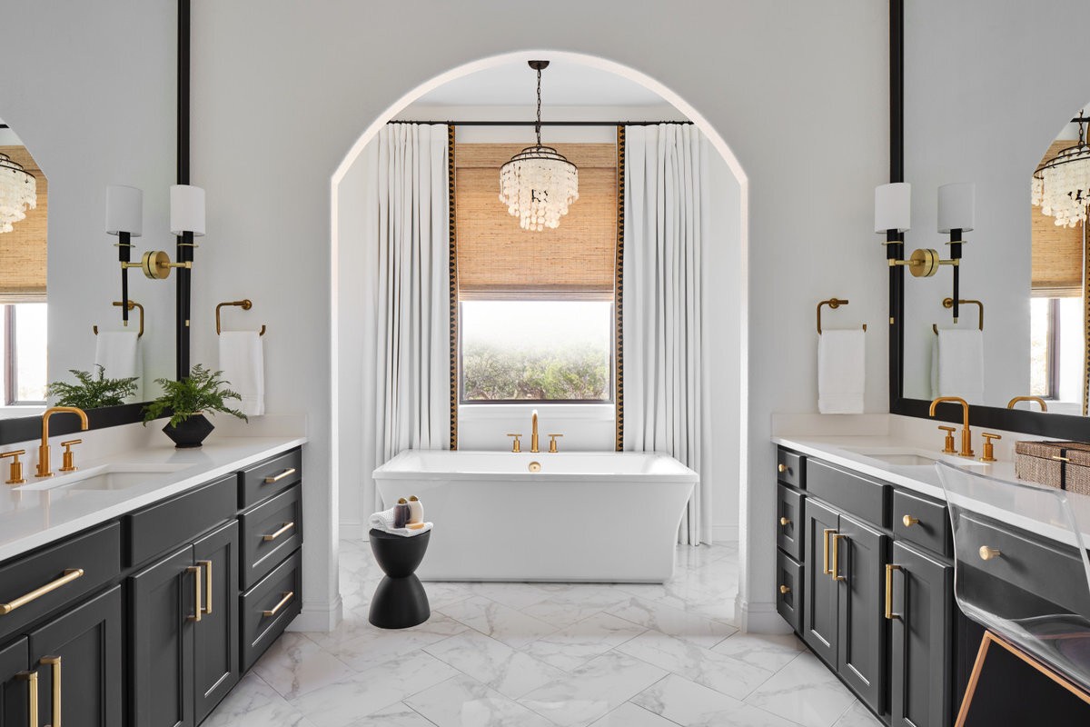 Couples Black and White Bathroom