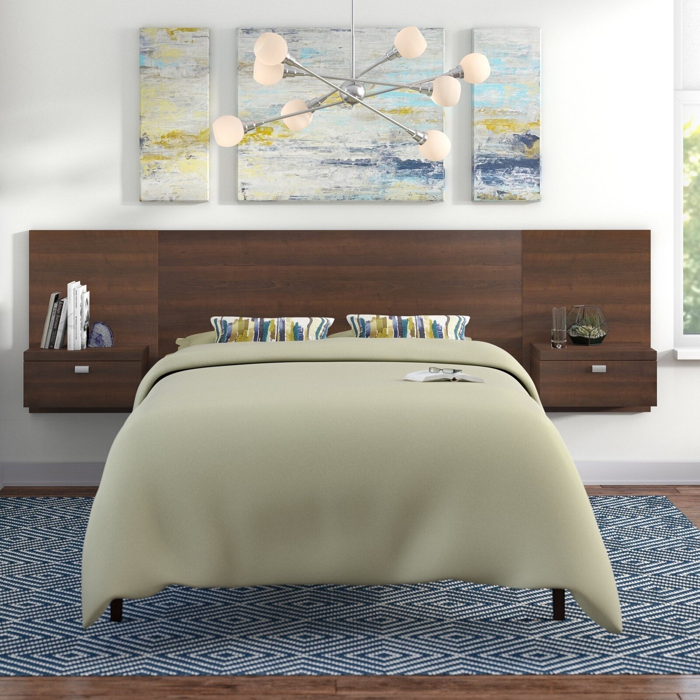 Espresso Panel Headboard